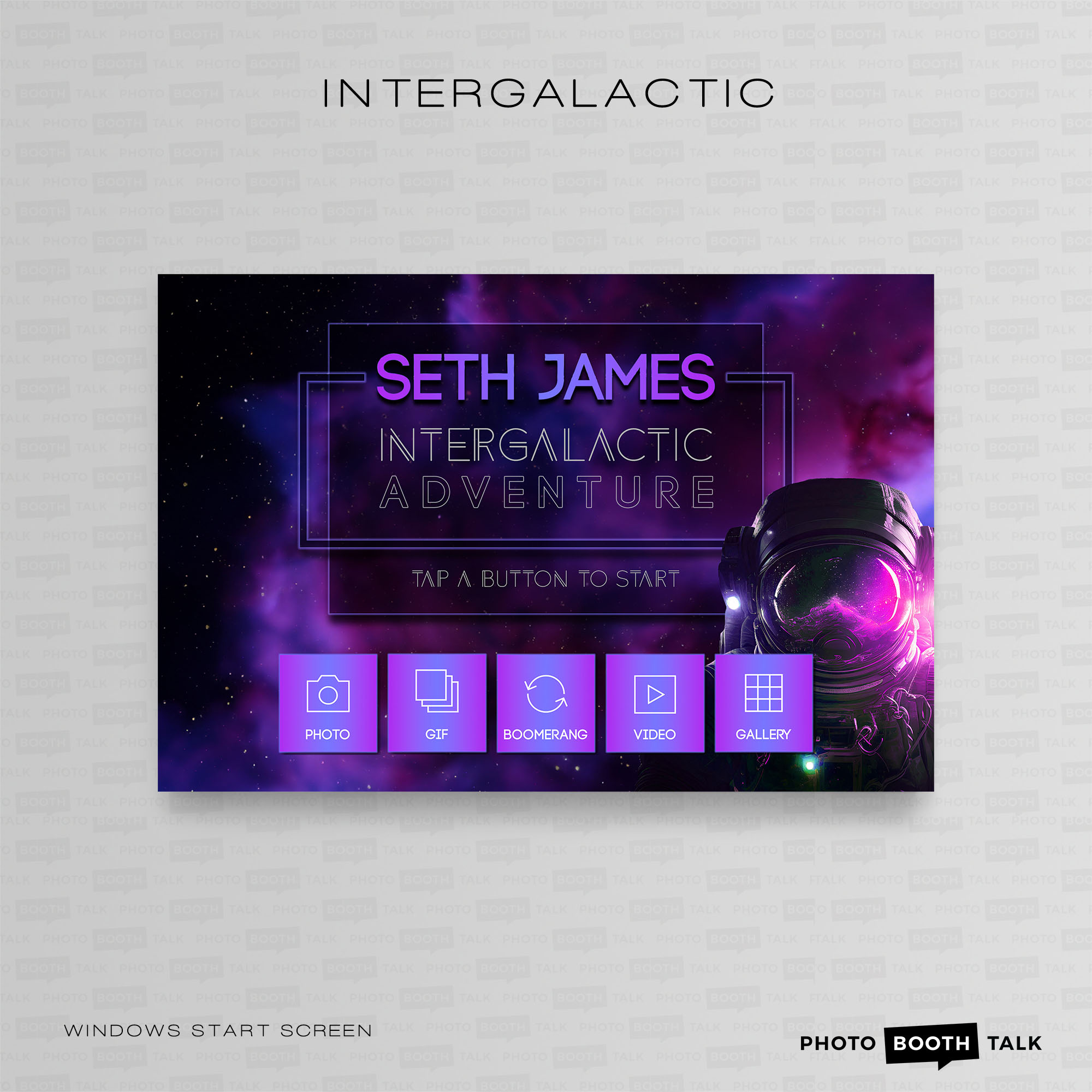 Intergalactic - PC Welcome Screen