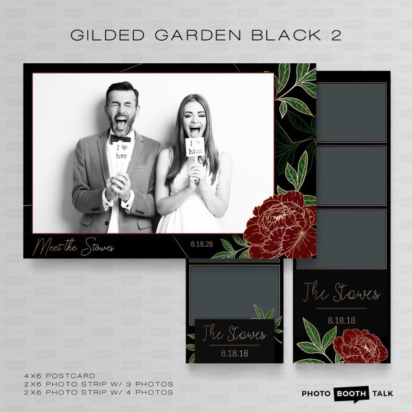 Gilded Garden Black 2 - For Canva