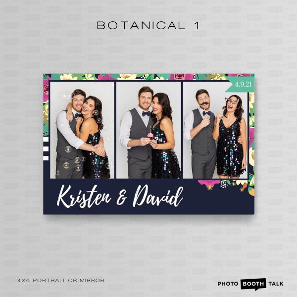 Botanical 1 - Portrait Mirror - For Canva