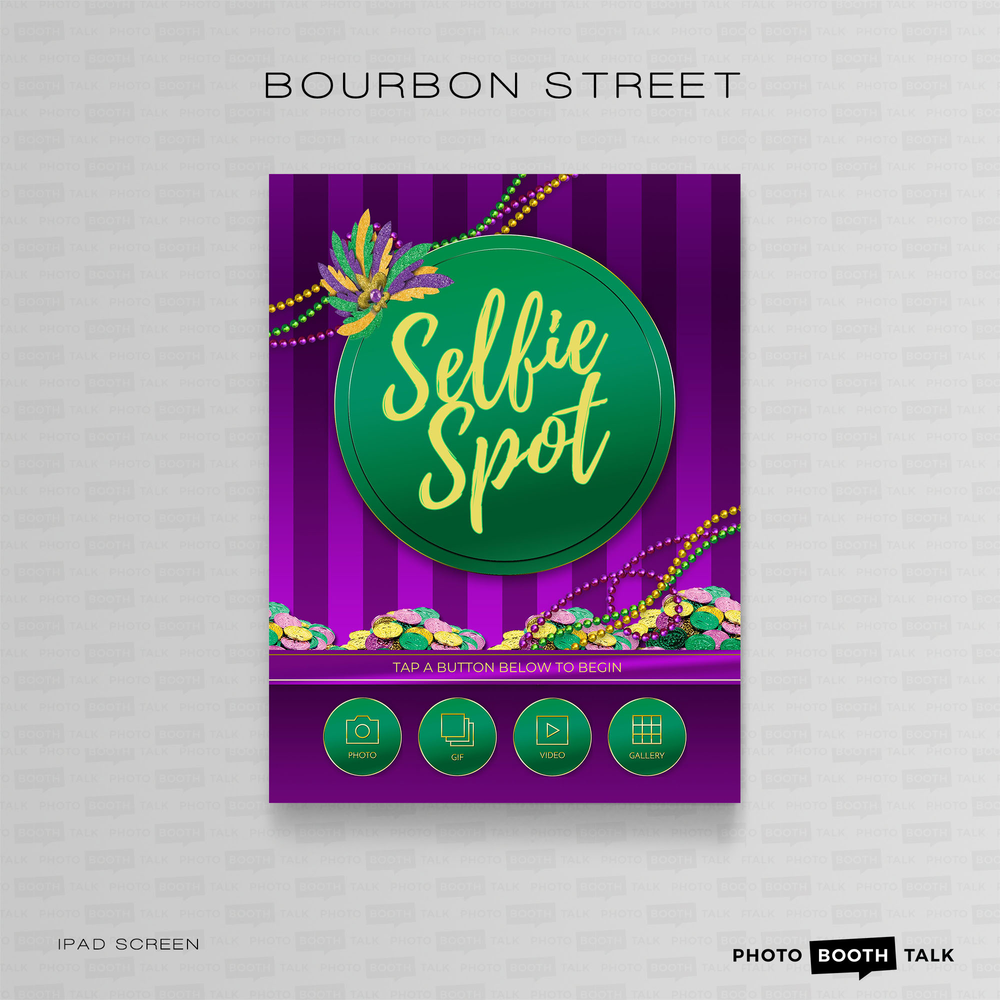 Bourbon Street - iPad Welcome Screen & Buttons for Canva