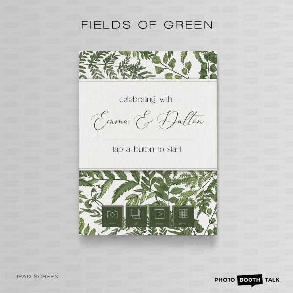 Fields of Green - iPad Welcome Screen & Buttons