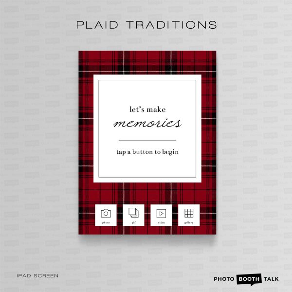 Plaid Traditions - iPad Welcome Screen & Buttons for Canva