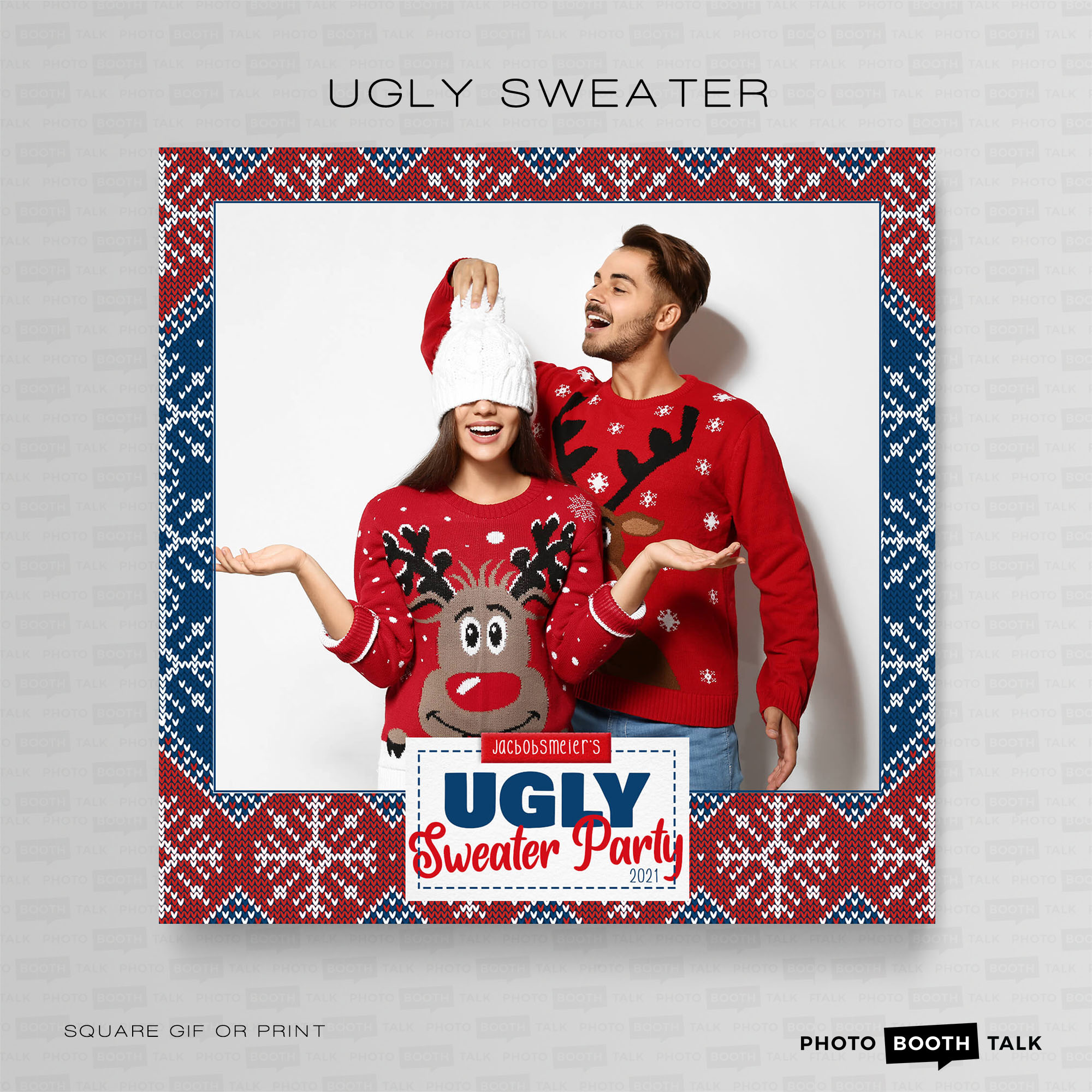 Ugly Sweater 1 - Square - For Canva - Image 4