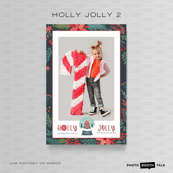 Holly Jolly 2 - Portrait Mirror  - Photoshop PSD Files