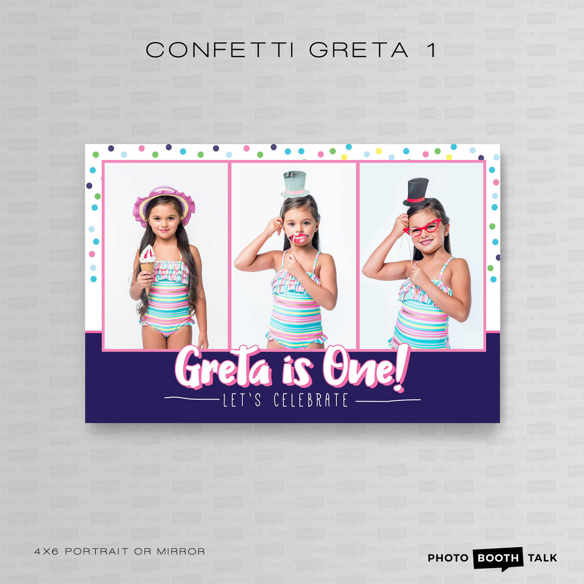 Confetti Greta 1 - Portrait Mirror - For Canva