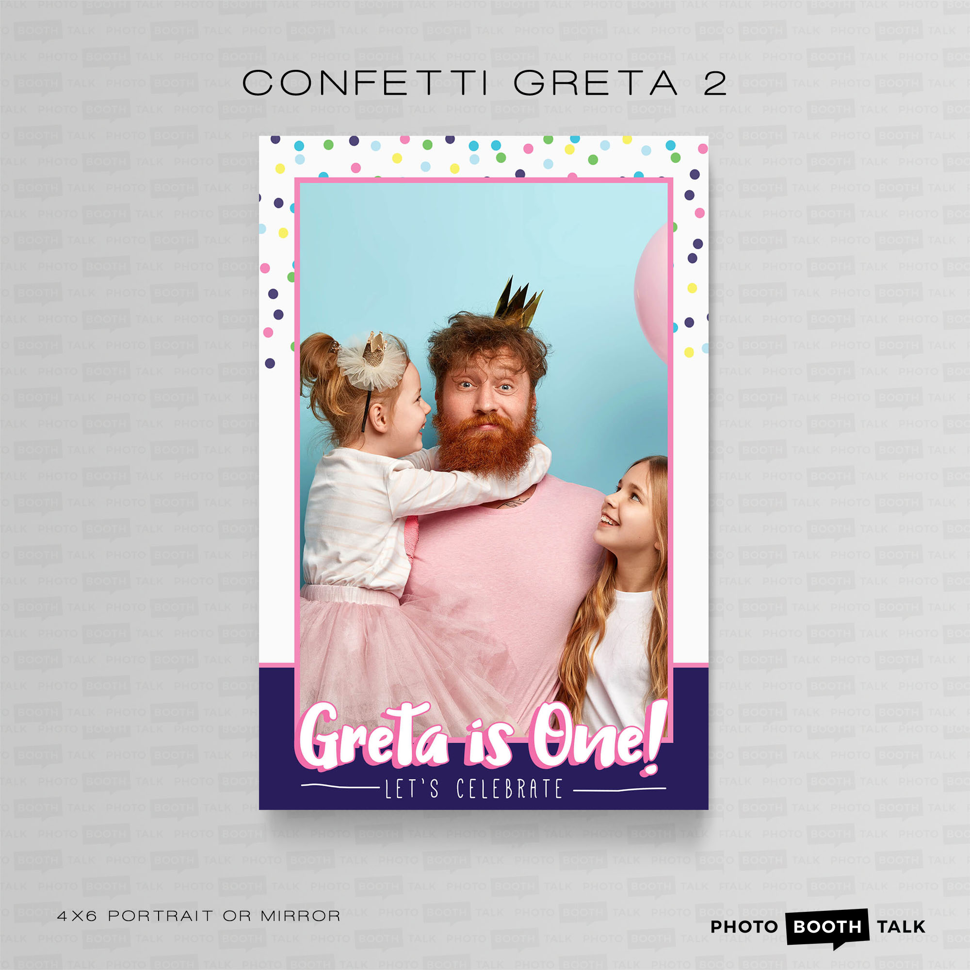 Confetti Greta 2 - Portrait Mirror - For Canva