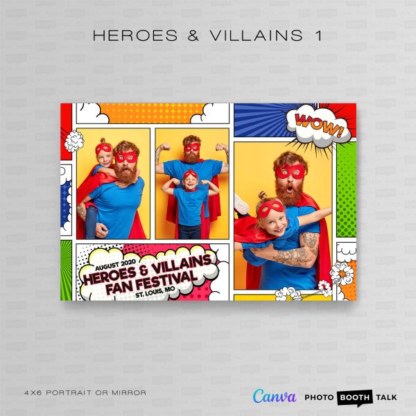 Heroes & Villains 1 - Portrait Mirror - For Canva