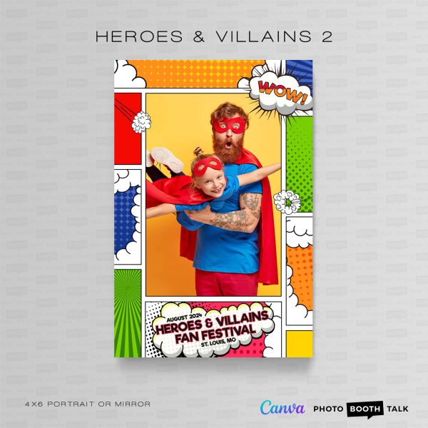 Heroes & Villains 2 - Portrait Mirror - For Canva