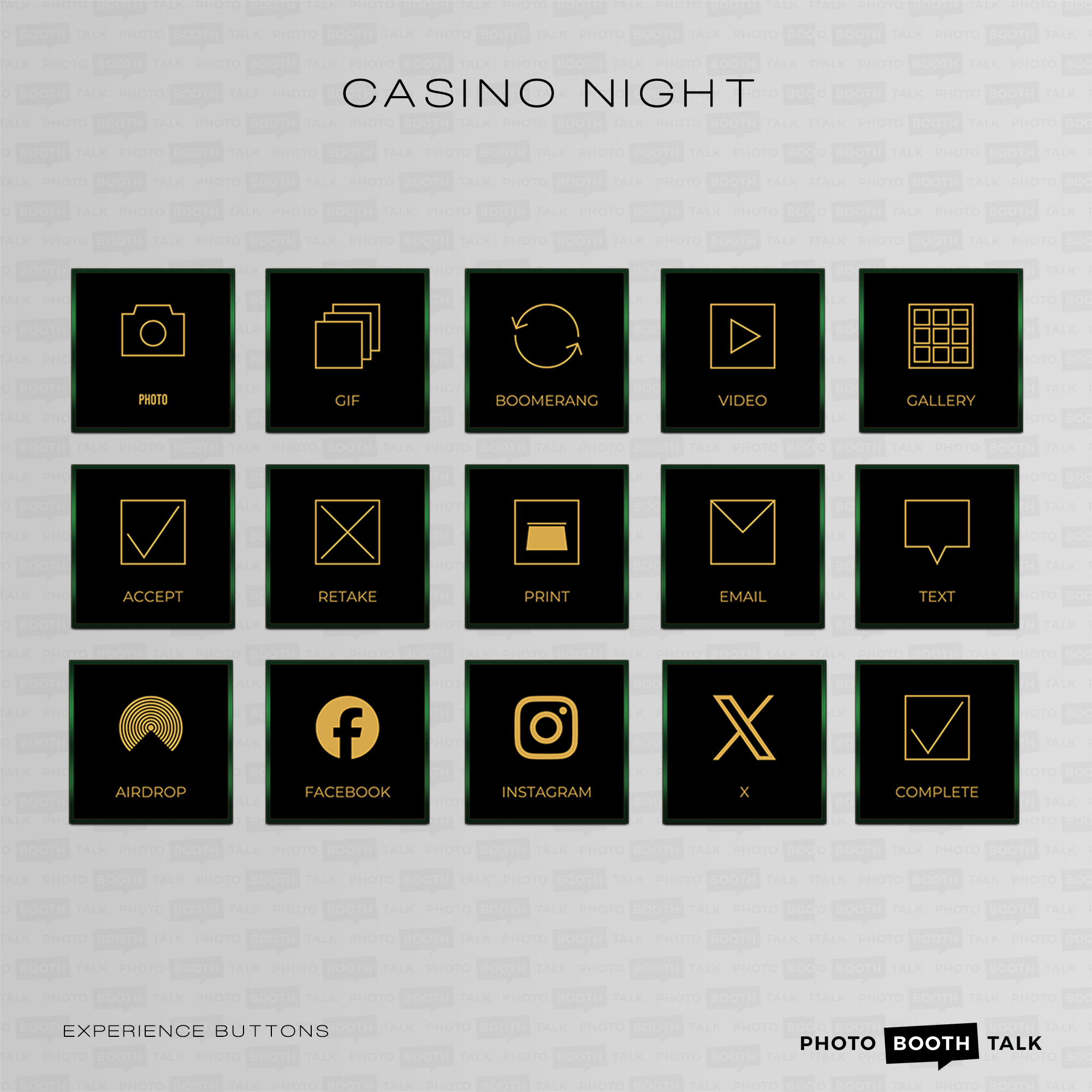 Casino Night - iPad Welcome Screen & Buttons for Canva - Image 2