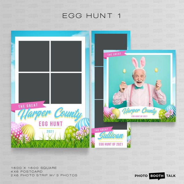 Egg Hunt 1 - Square - For Canva