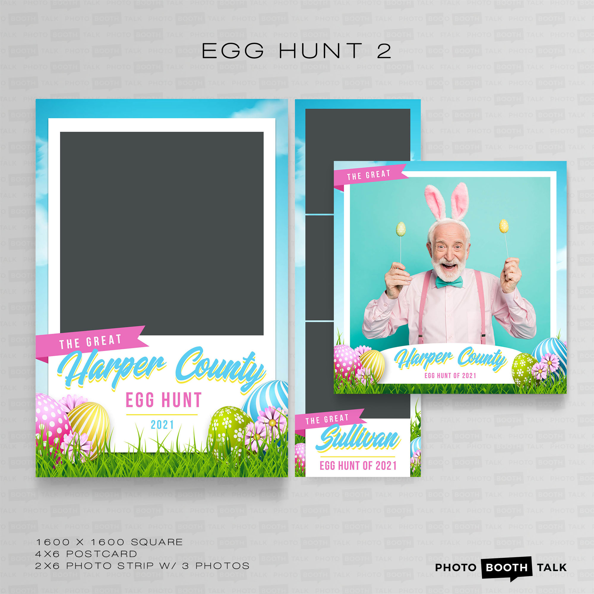 Egg Hunt 2 - Square - For Canva