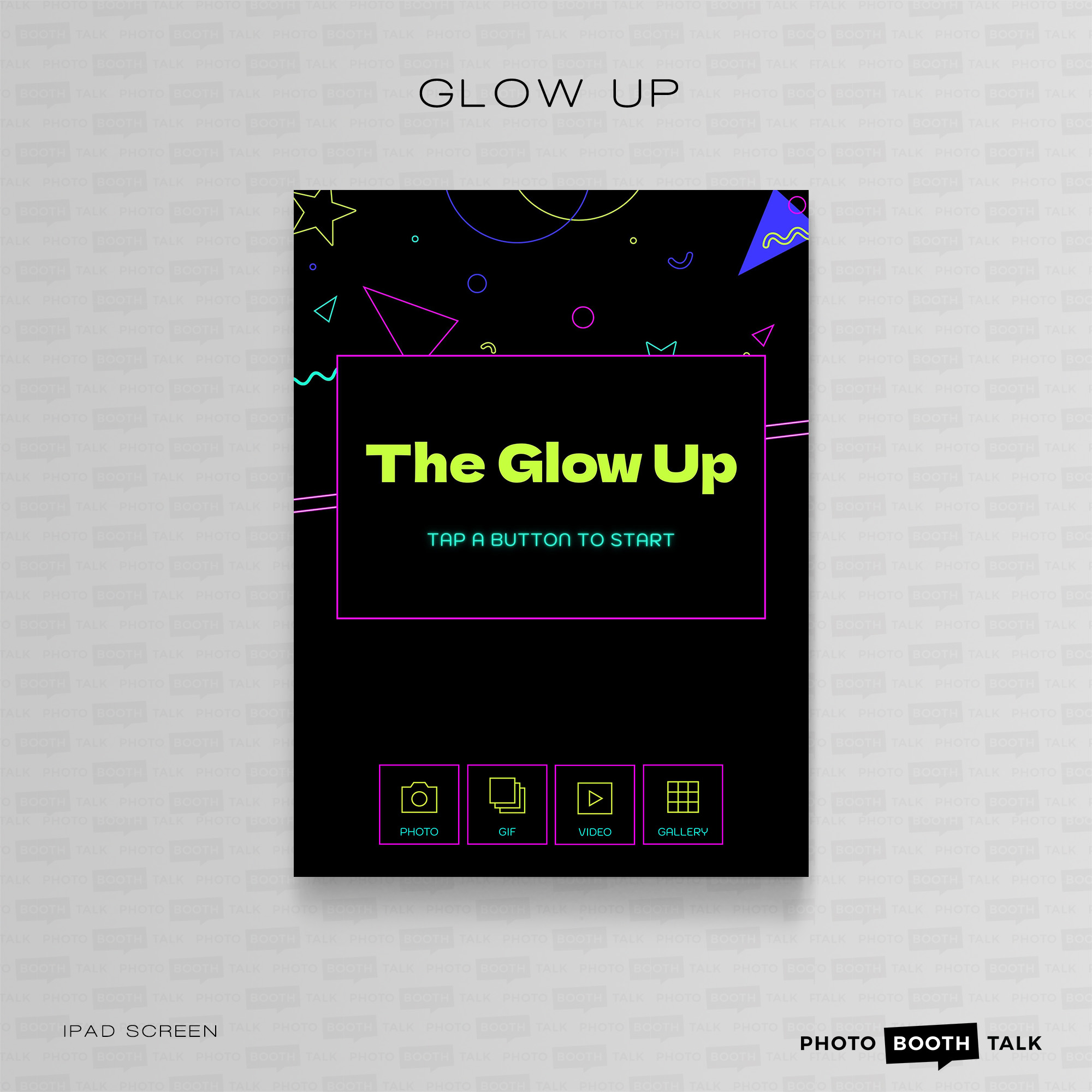 Glow Up - iPad Welcome Screen & Buttons for Canva