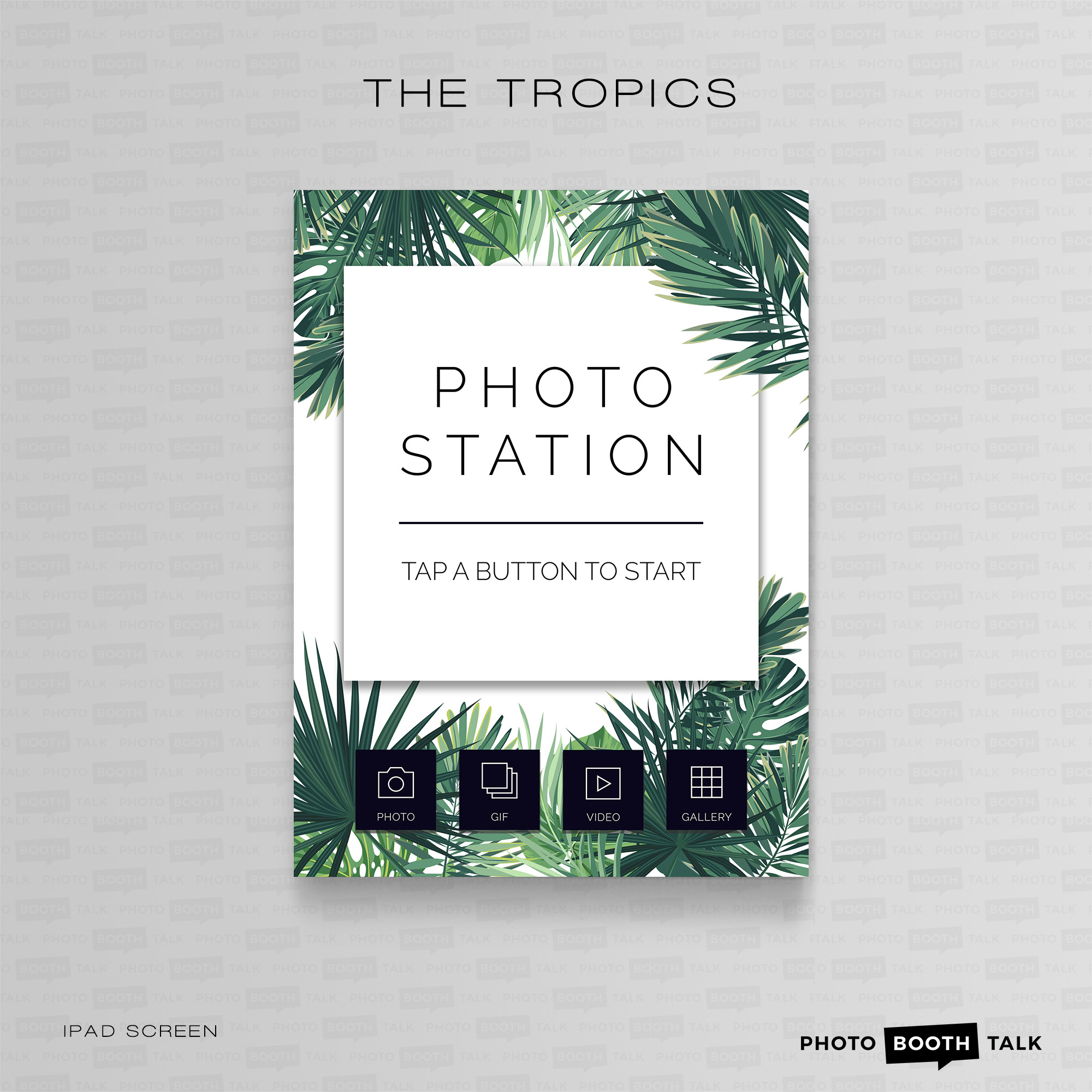The Tropics - iPad Welcome Screen & Buttons for Canva