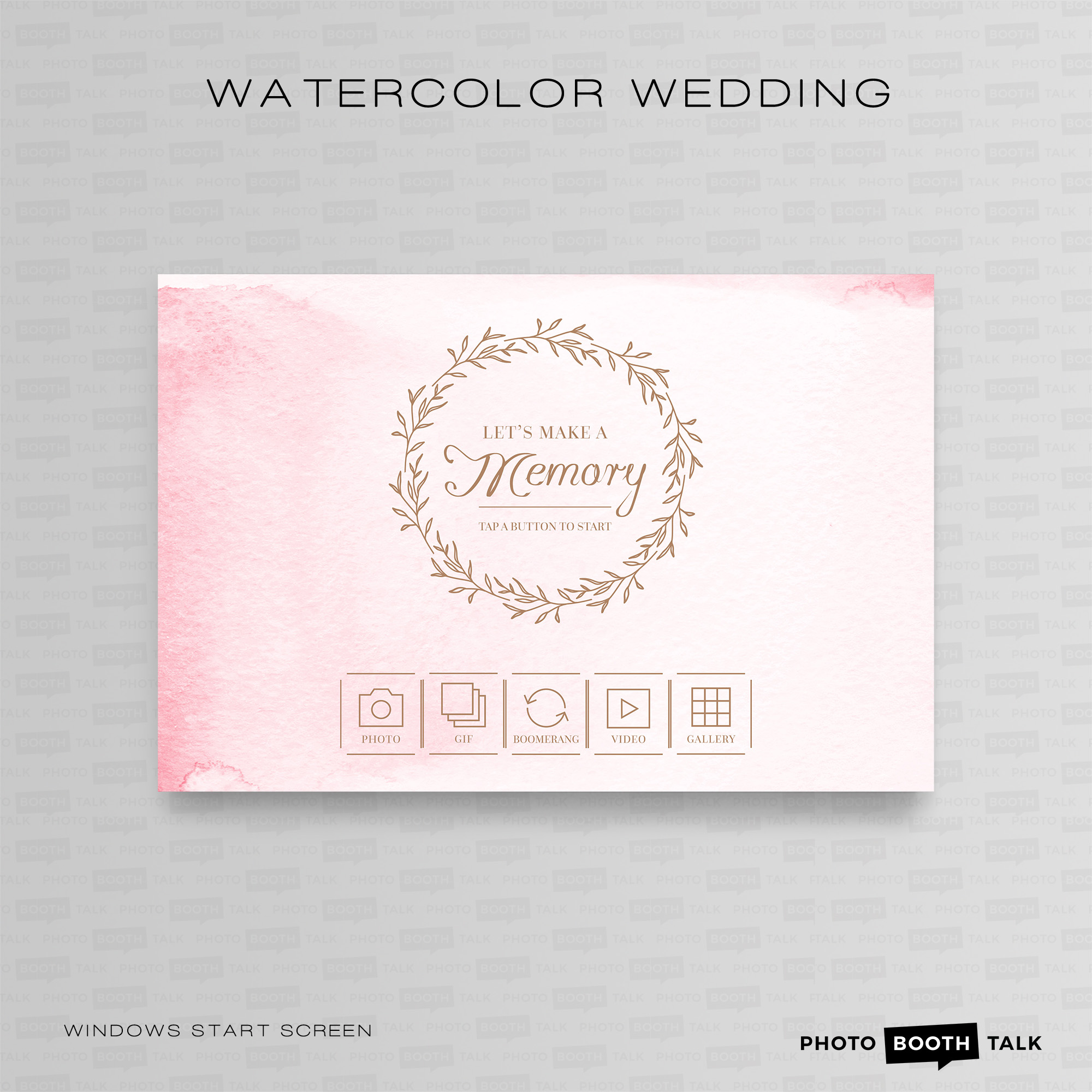 Watercolor Wedding - PC Welcome Screen for Canva