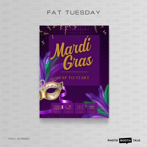 Fat Tuesday - iPad Welcome Screen & Buttons for Canva