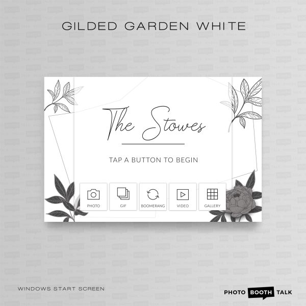 Gilded Garden White - PC Welcome Screen for Canva