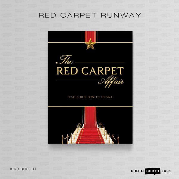 Red Carpet Runway - iPad Welcome Screen & Buttons for Canva