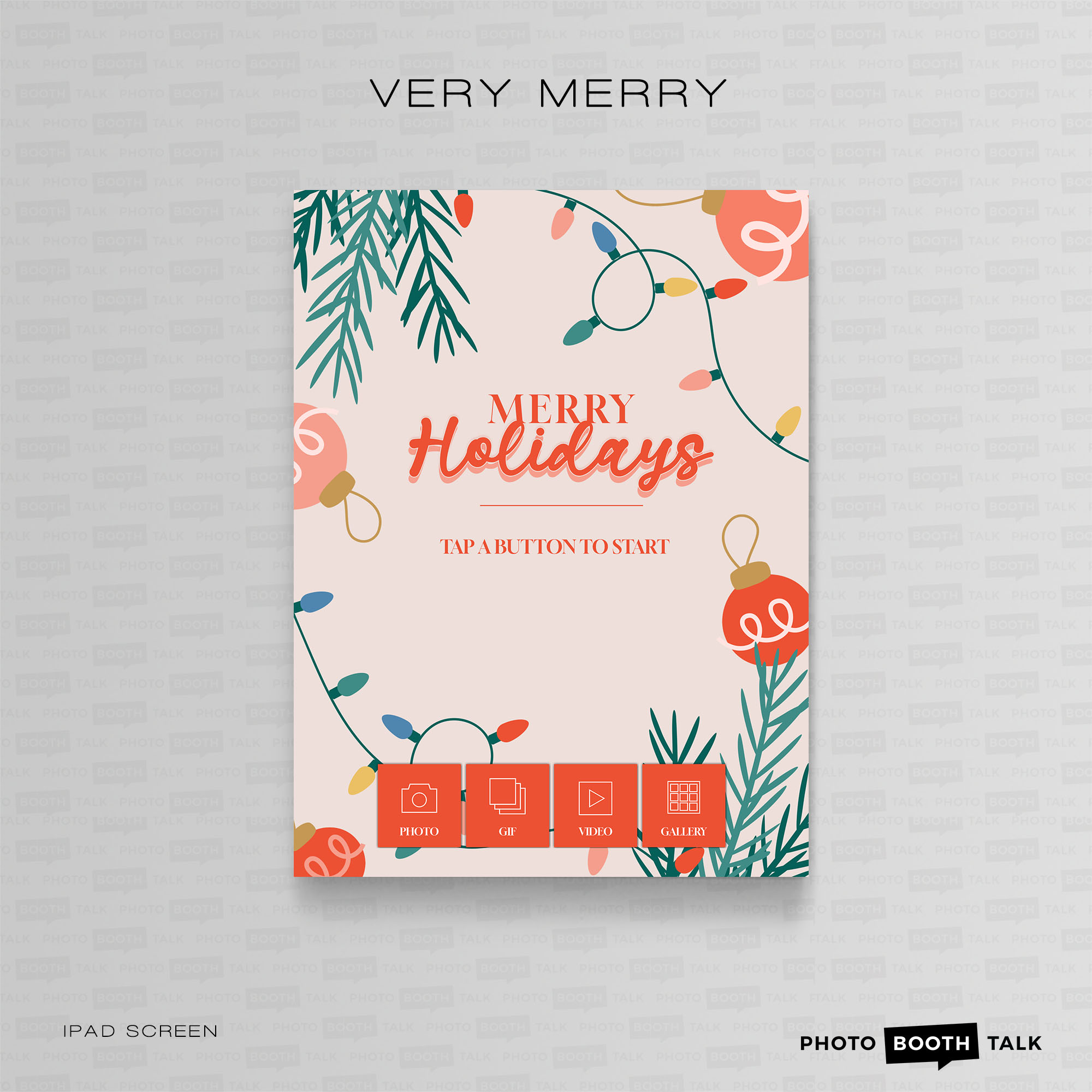 Very Merry - iPad Welcome Screen & Buttons