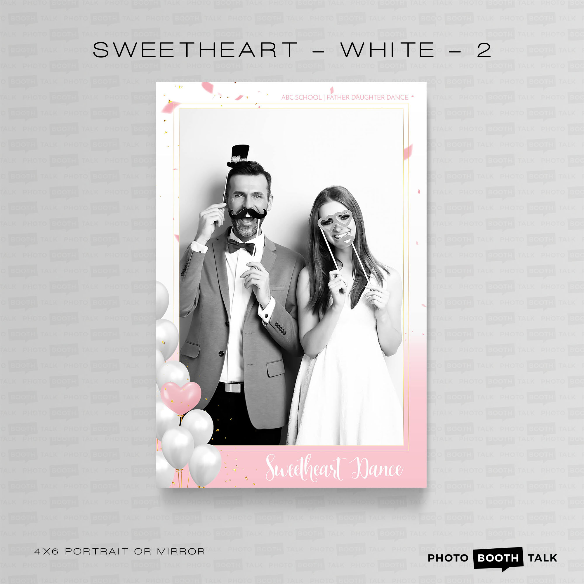 Sweetheart - White - 2 - Portrait Mirror - For Canva