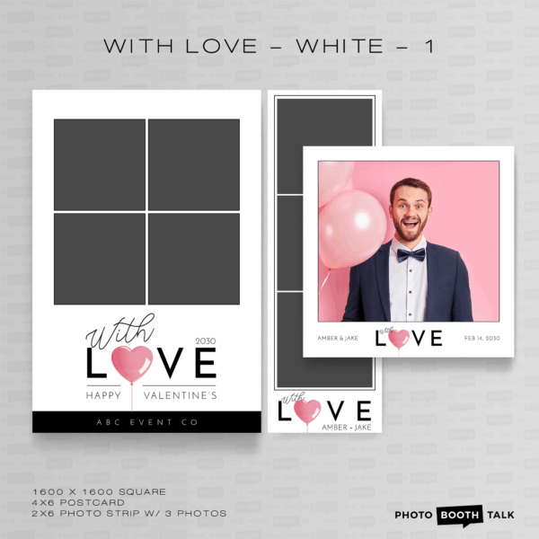 With Love - White - 1 - Square - For Canva