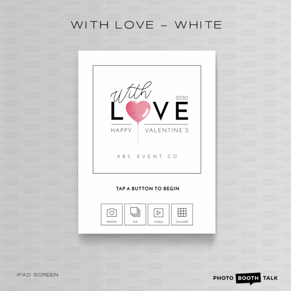 With Love - White - iPad Welcome Screen & Buttons