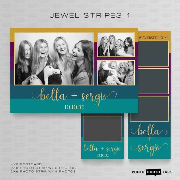 Jewel Stripes 1 - For Canva
