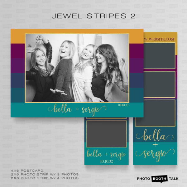 Jewel Stripes 2 - For Canva