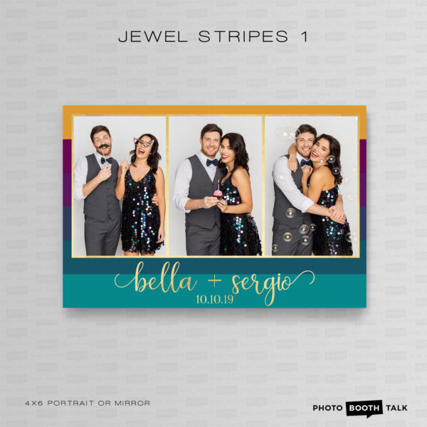 Jewel Stripes 1 - Portrait Mirror - For Canva