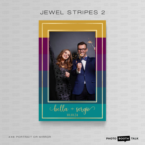 Jewel Stripes 2 - Portrait Mirror - For Canva