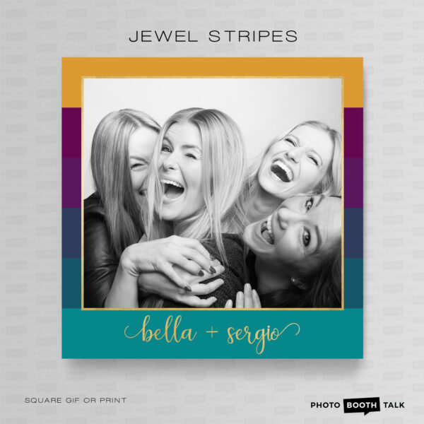 Jewel Stripes - Square - For Canva