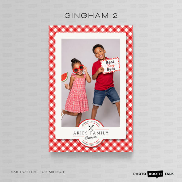 Gingham 2 - Portrait Mirror  - Photoshop PSD Files