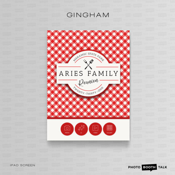 Gingham  - iPad Welcome Screen & Buttons